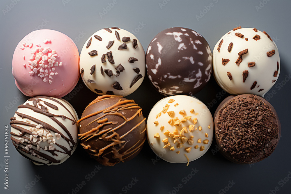 Delicious and various chocolate cookies Delicious and various chocolate cookies