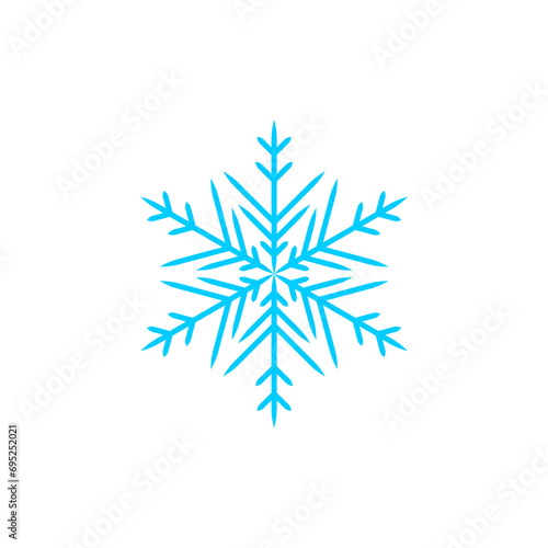 snow set with snowflake element vector