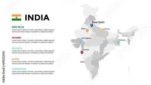 
Infographic maps for Asian countries elements design for presentation, can be used for presentation, workflow layout, diagram, annual report, web design.