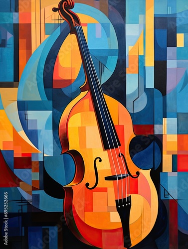 Jazz Improvisation: Abstract Renditions of Musical Instruments in Artwork