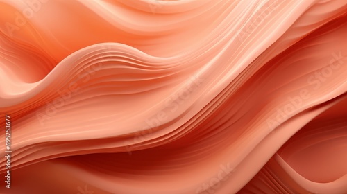 Abstract peach fuzz color cloth waves