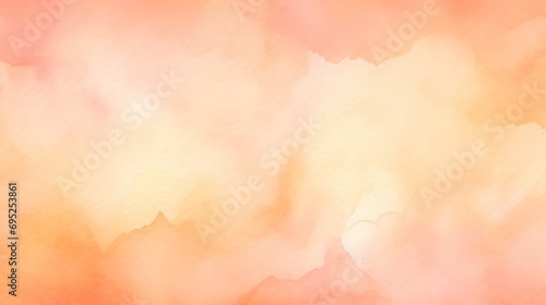 Abstract peach fuzz color, orange and pink shades watercolor background