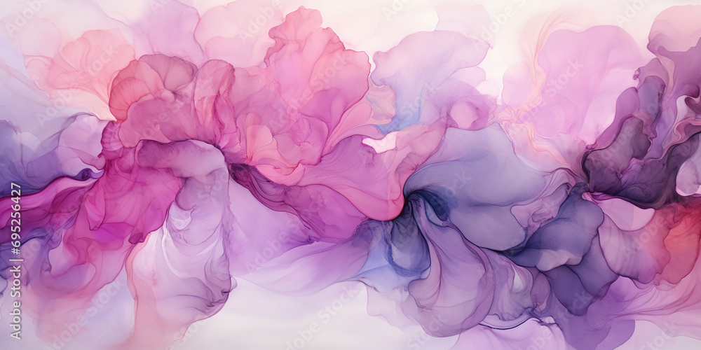abstract background, alcohol ink, stains and stains. colored smoke. purple and blue color