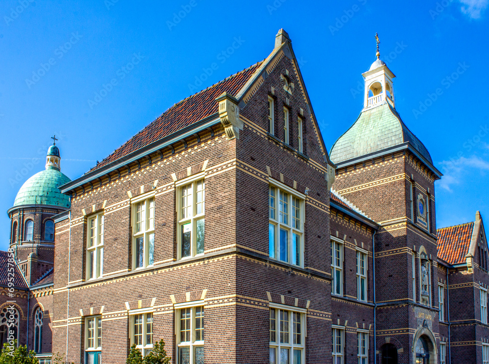 Fototapeta premium Saint Bavo church (Sint Bavo Kerk) in Noordwijk aan zee in the province of South Holland (Zuid-Holland) Netherlands (Nederland)