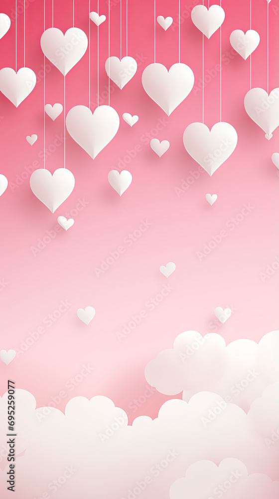 Happy Valentines day sale template with copyspace for social media and online marketing
