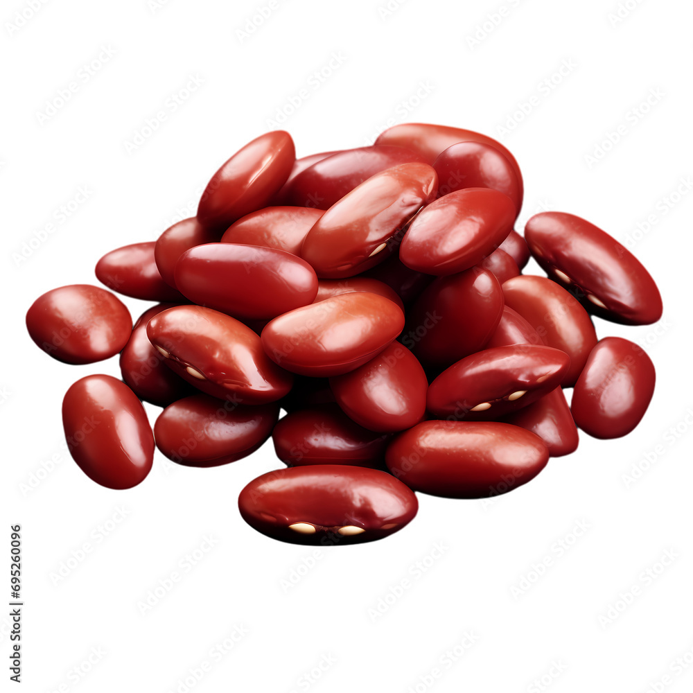 Red beans isolated on transparent background Red beans isolated on transparent background