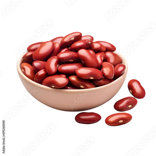 Red beans isolated on transparent background