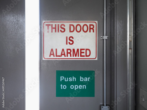 emergency exit door sign