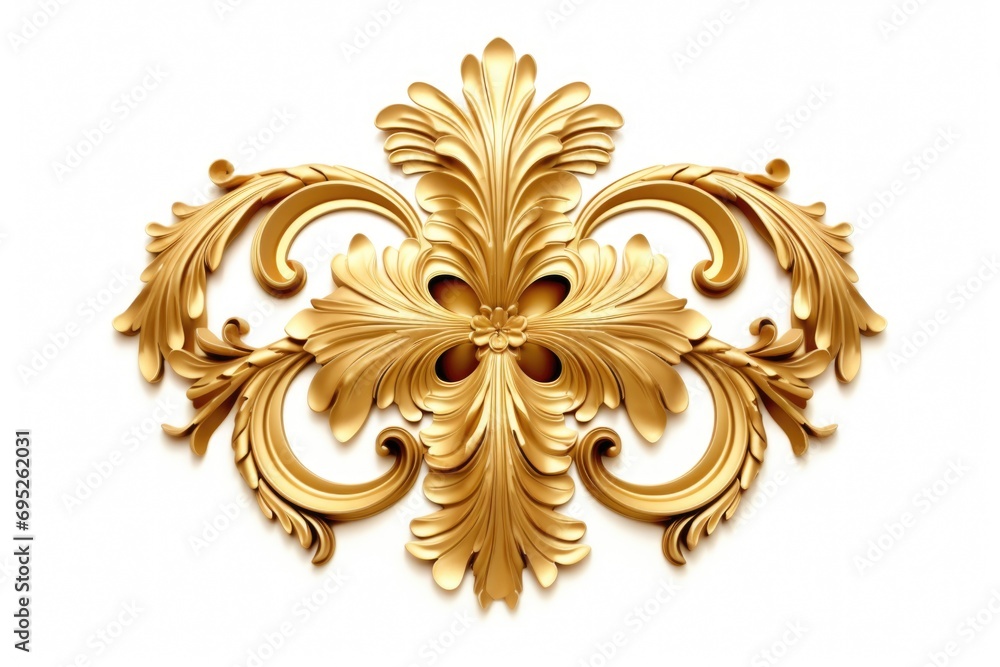 A gold decorative element on a clean white background. Perfect for adding a touch of elegance to any design