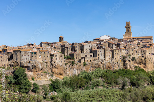 Pitigliano - the picturesque medieval town founded in Etruscan time on the tuff hill in Tuscany, Italy. © wjarek