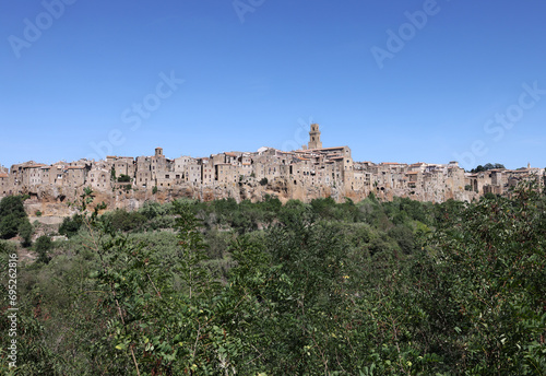 Pitigliano - the picturesque medieval town founded in Etruscan time on the tuff hill in Tuscany  Italy.