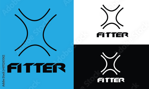 fitter logo design, logo design, logo design for business, fitter logo