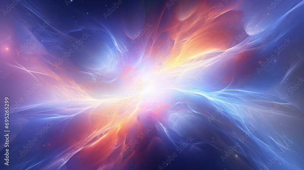 Abstract Fractal Nebula Light Background 