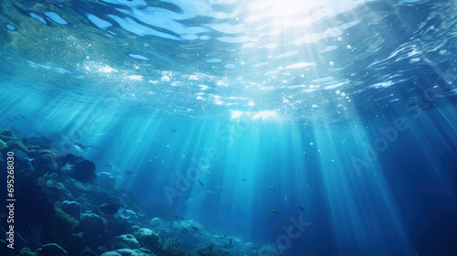 Blue water background underwater © Pixel Town