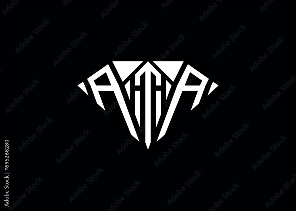 Modern letter A T A diamond shape logo And initial monogram A T A letter logo vector template Modern letter A T A diamond shape logo And initial monogram A T A letter logo vector template