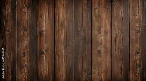 古くて茶色の木材の壁。アンティーク、傷、艶