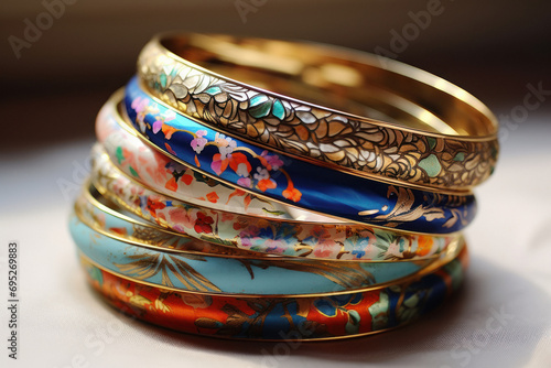 Beautiful and fashionable indian bangles photo
