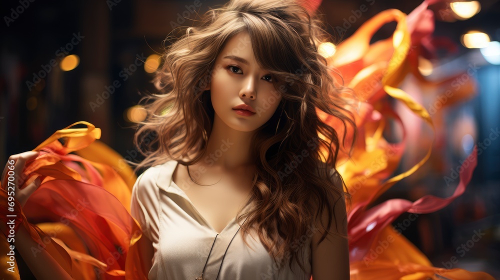 Fototapeta premium Bangkok Thailand April14 Tourist Girl Come, Background HD, Illustrations