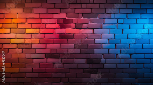 A wall of colored bricks