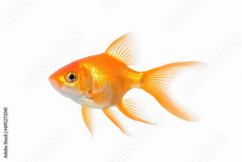 goldfish on white background