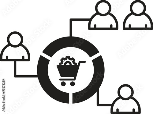 marketing segmentation icon vector