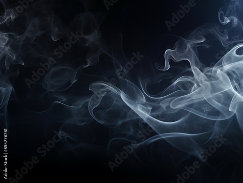 dark background decoration with light and smoke. Selective focus