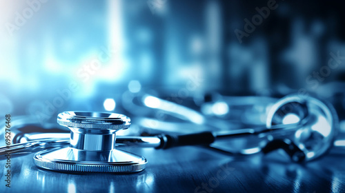 close up of a stethoscope on the table