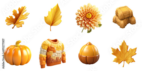 3d autumn icon Artificial Intelligence Generative
