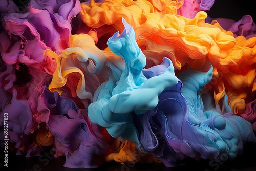 A fluid abstract texture with an explosion of vivid liquid colors spreading across the entire frame