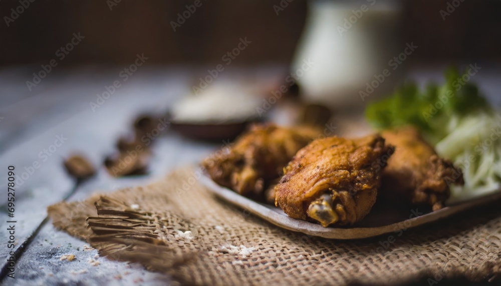 Copy Space image of Breaded chicken Copy Space image of Breaded chicken