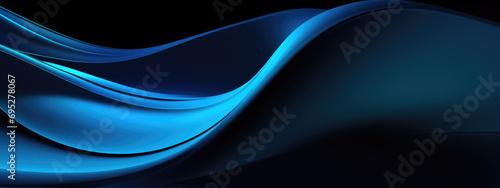 Dynamic blue light wave lines, business or product presentation backdrop, futuristic smoke background modern texture 