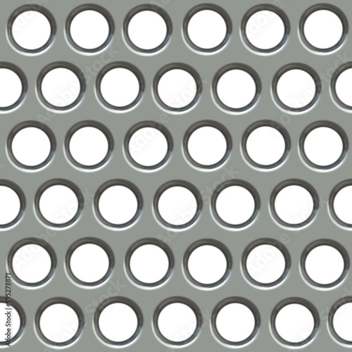 steel metal grate or grille with round holes