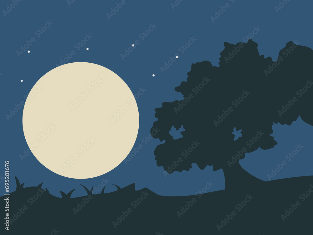 Obraz premium flat design beautiful natural scenery