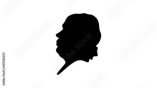 Oliver Goldsmith, black isolated silhouette