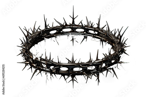 Crown of thorns isolated on a Transparent background. Generative AI