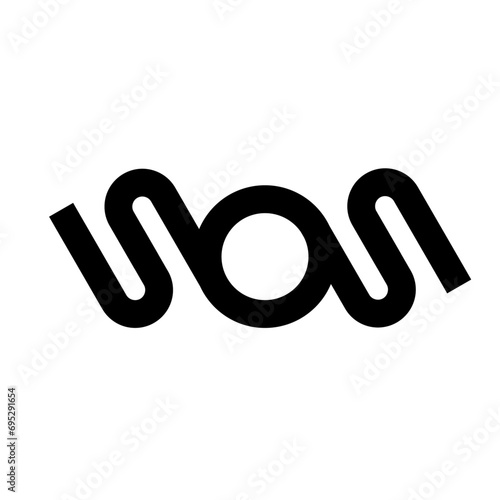 SOS Letter monogram logo design illustration