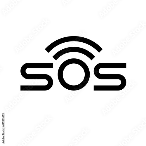SOS Letter monogram logo design illustration