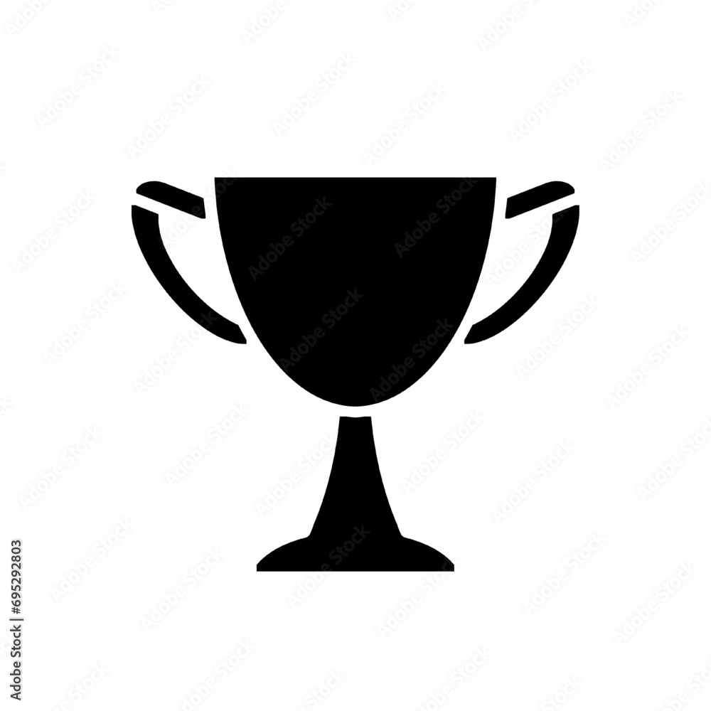 black trophy cup icon isolated on white transparent background vector illustration. concept of award, reward, achievement, win, sport, champion, prize. black trophy cup icon isolated on white transparent background vector illustration. concept of award, reward, achievement, win, sport, champion, prize.