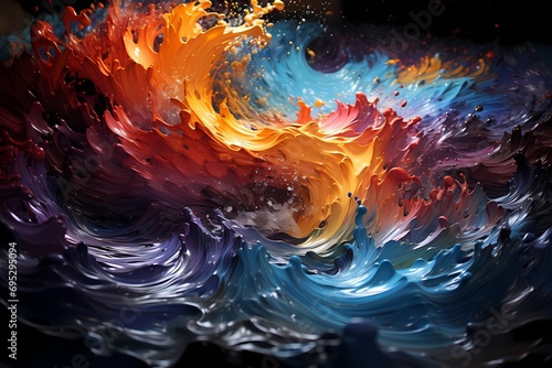 A mesmerizing whirlpool of liquid colors spiraling into infinity