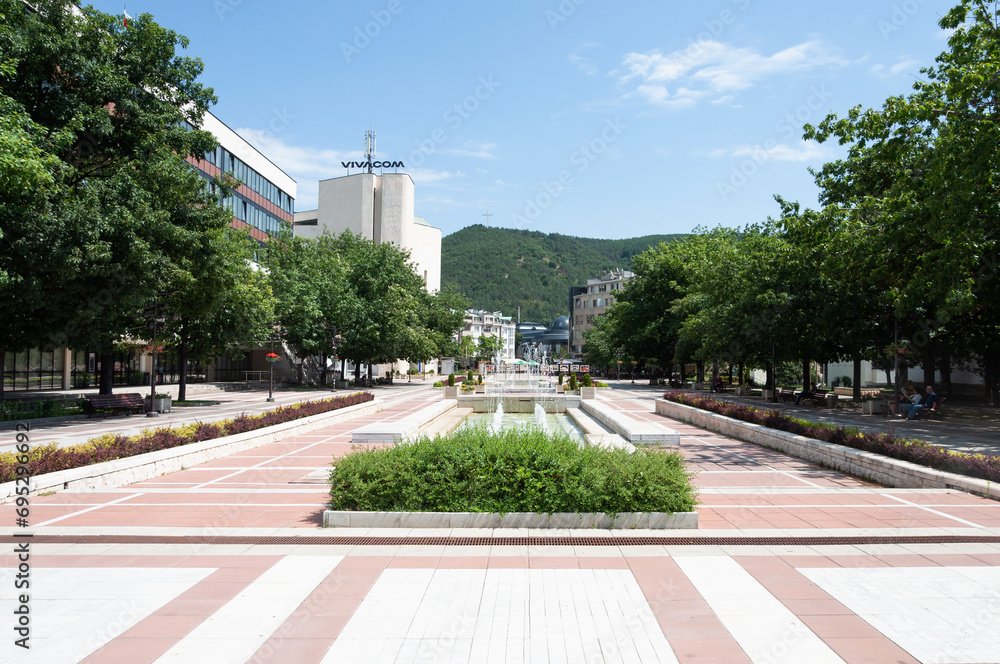 Square near the city municipality of Blagoevgrad, Bulgaria