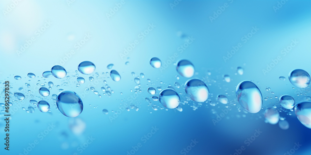 Bubbles under water on blue background .Mesmerizing Underwater Bubbles against a Blue Backdrop .