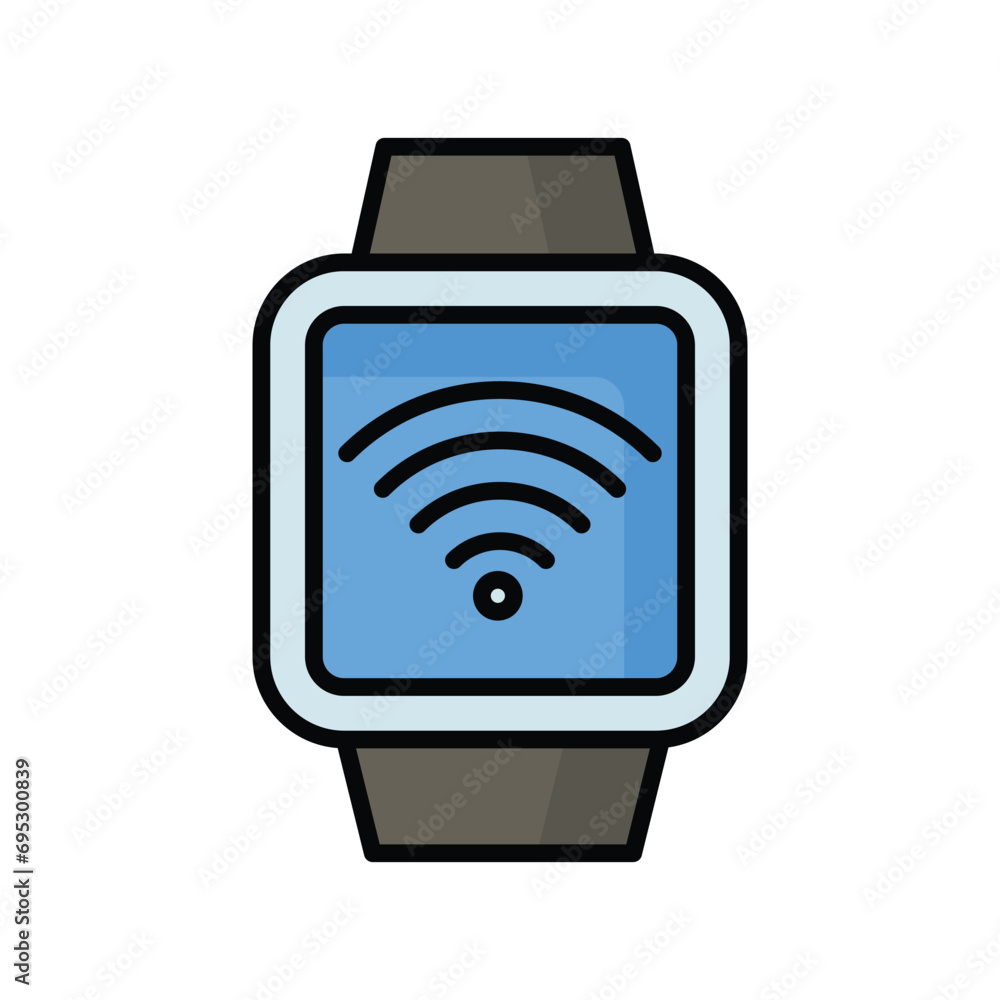 smart watch icon with white background vector stock illustration smart watch icon with white background vector stock illustration