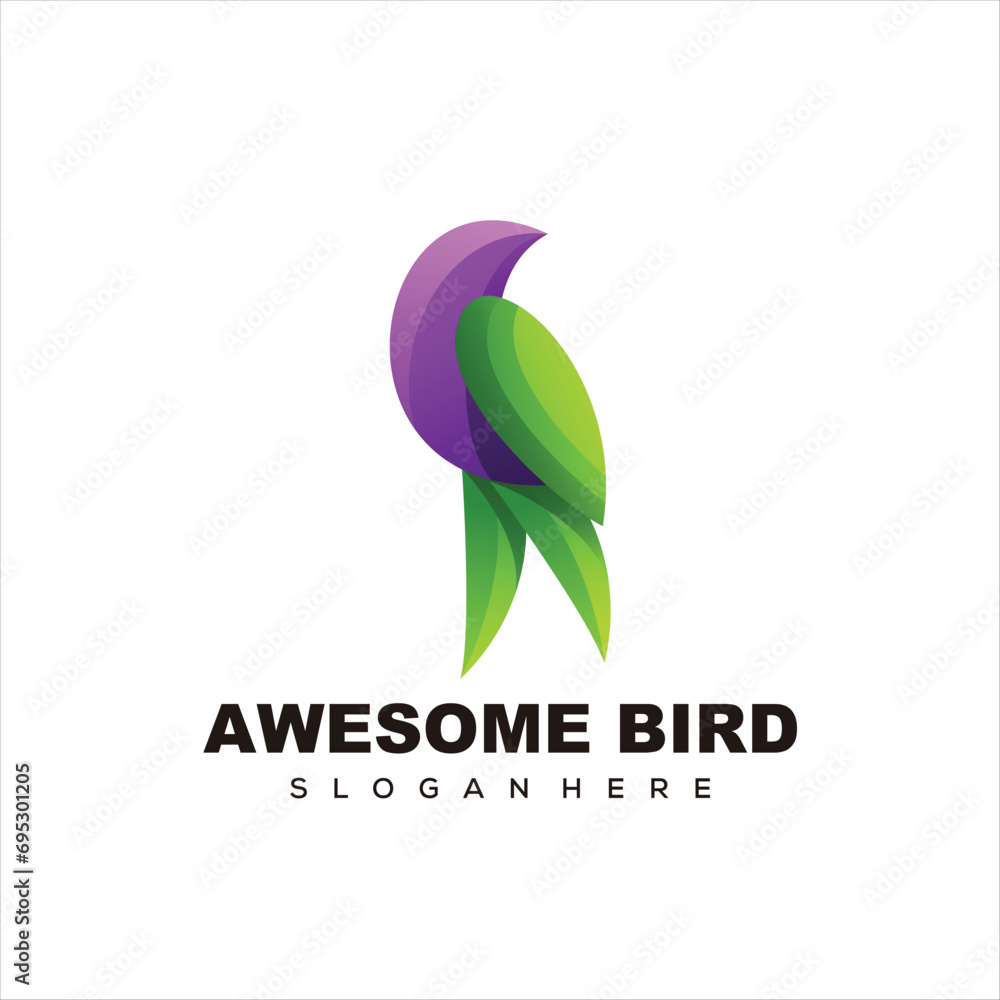 Fototapeta premium bird logo colorful gradient 