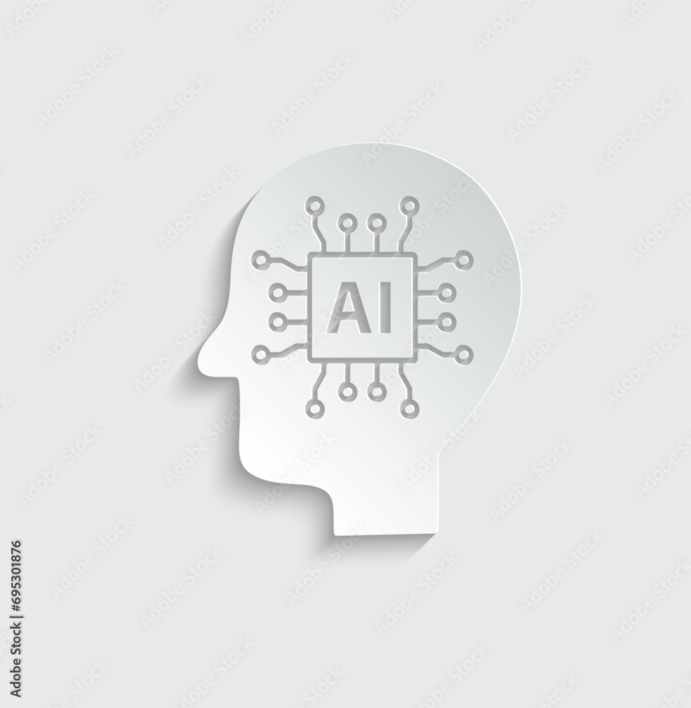 ai icon vector Artificial intelligence icon logo ai icon vector Artificial intelligence icon logo