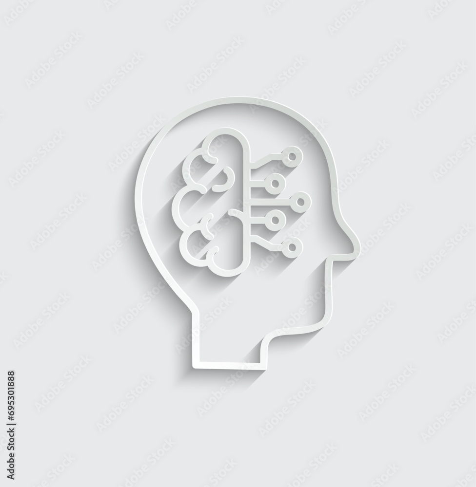 ai icon vector Artificial intelligence icon logo ai icon vector Artificial intelligence icon logo