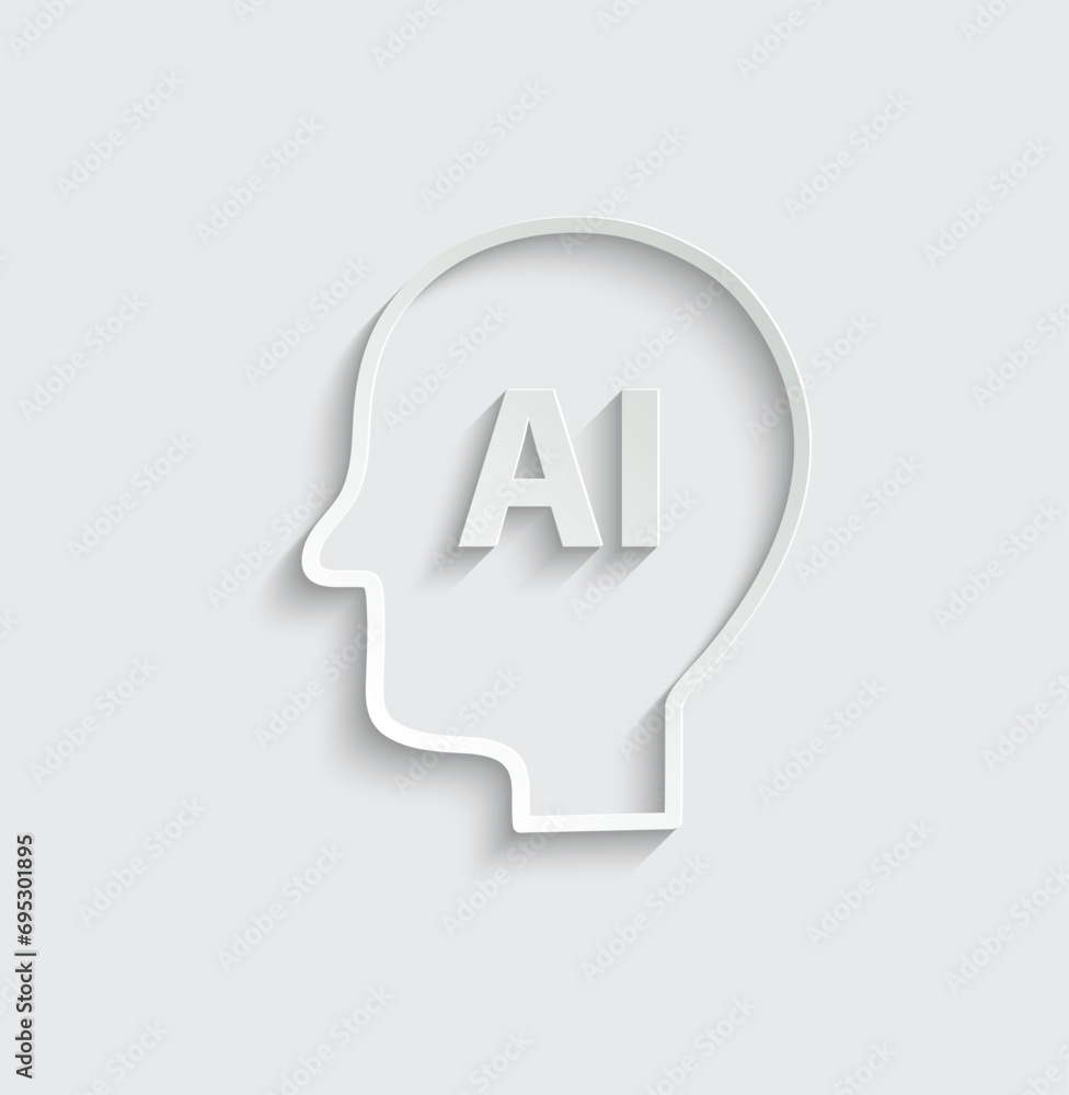 ai icon vector Artificial intelligence icon logo ai icon vector Artificial intelligence icon logo