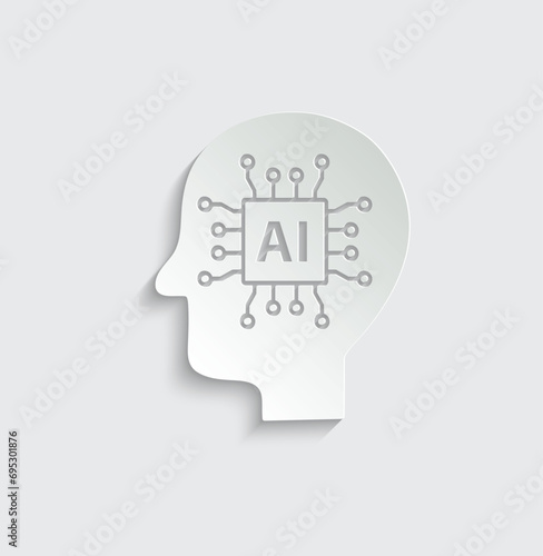 ai icon vector Artificial intelligence icon logo 