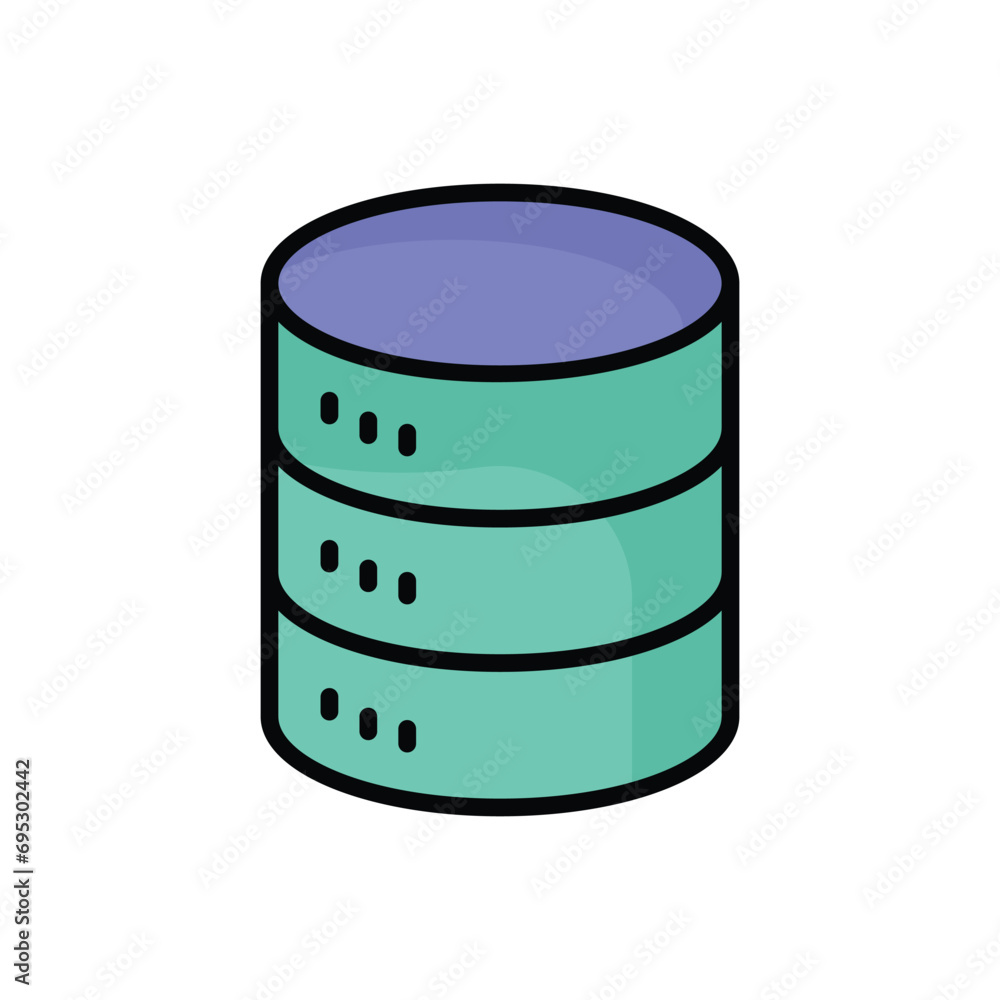 database icon with white background vector stock illustration database icon with white background vector stock illustration