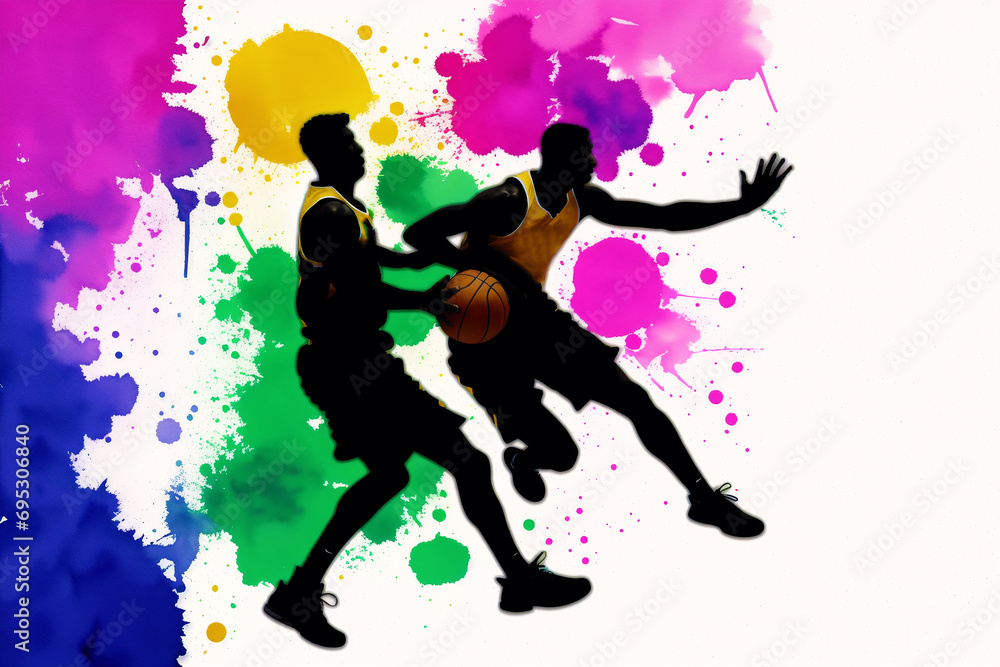 An illustration of a sport game. Soccer, Football, hockey, basketball, ice skating. Generative AI An illustration of a sport game. Soccer, Football, hockey, basketball, ice skating. Generative AI