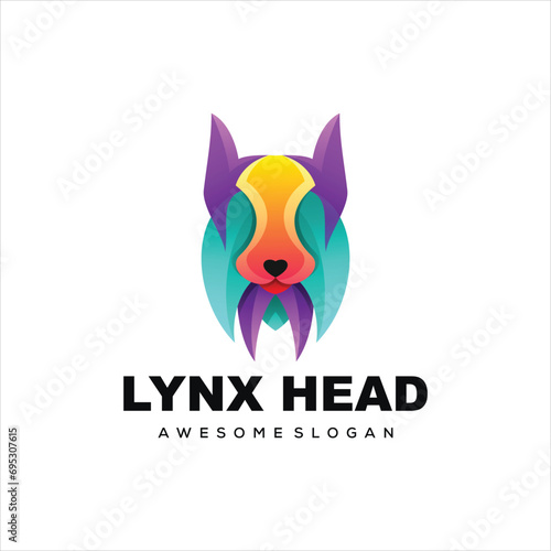 Free Download lynx logo colorful gradient  - GFXLoad